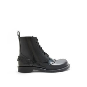 Loewe Black Calfskin Lace-Up Men's Boots